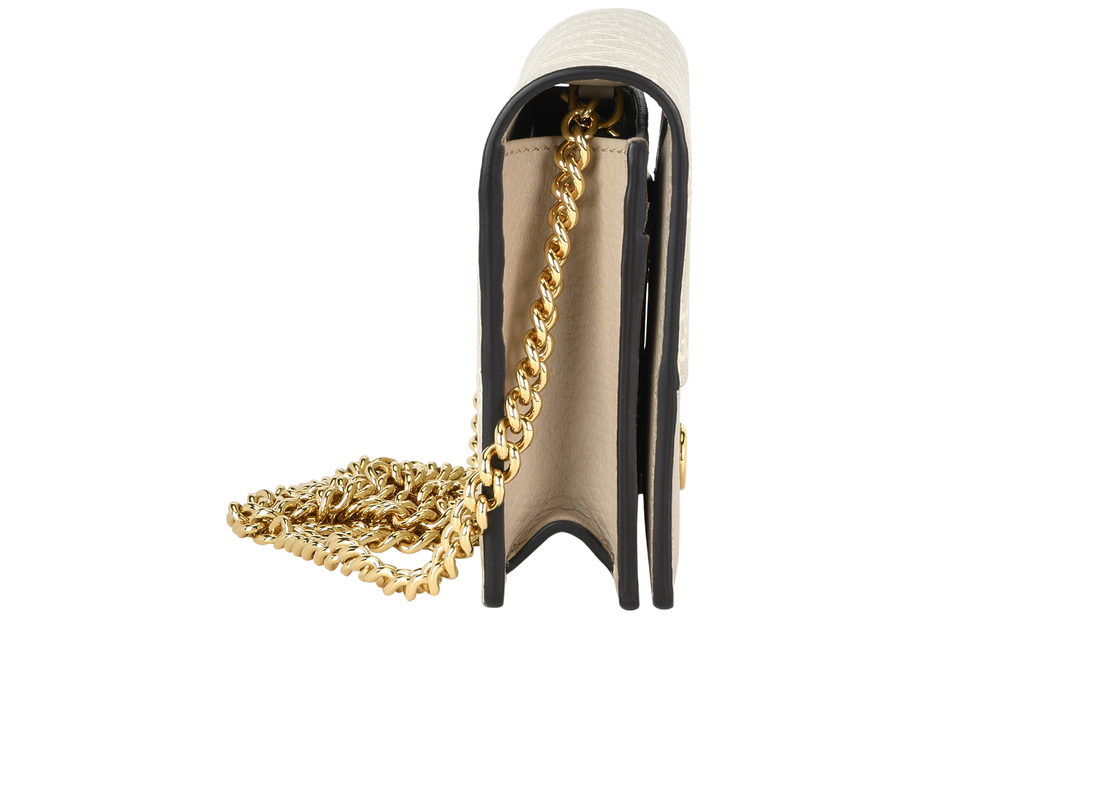 Marmont Bi-Colour Chain Bag, &pound;425, Handbags, Beige, Canvas, Side view